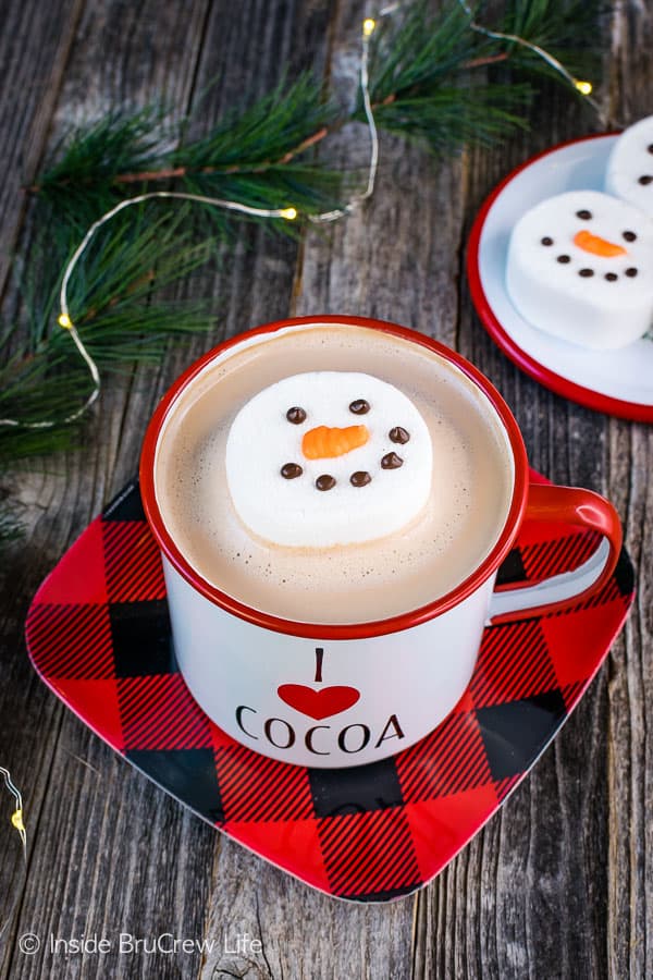 Snowman Marshmallow Hot Chocolate Toppers