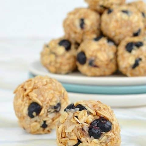 Blueberry Coconut Granola Bites