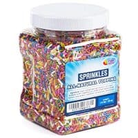 Natural Sprinkles Rainbow - Rainbow Sprinkles with No Artificial Colors - Carnival Sprinkles in Resealable Container, 1.6 LB Bulk Candy