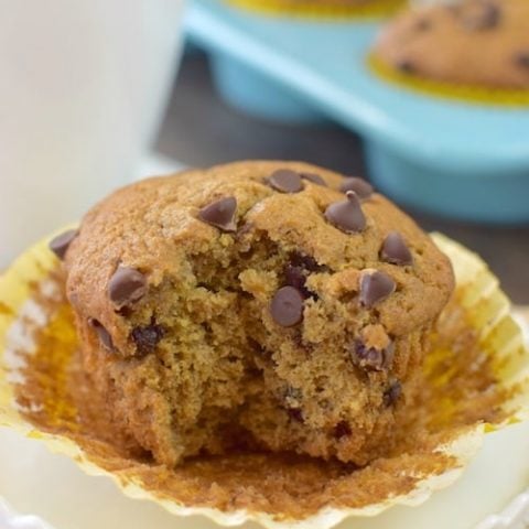 Caramel Mocha Chip Banana Muffins