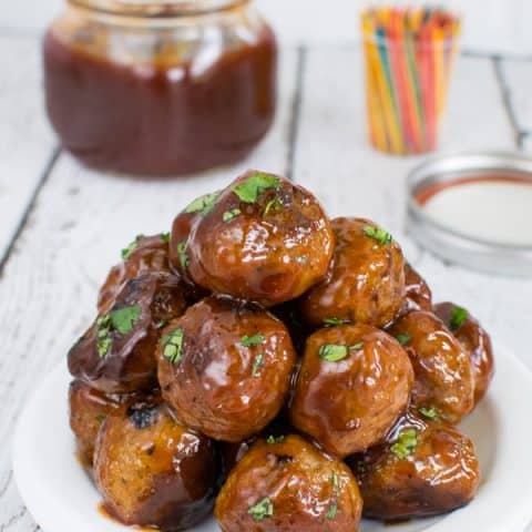 Honey Sriracha Barbecue Meatballs