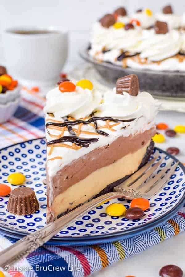 Peanut butter pie with shop pudding