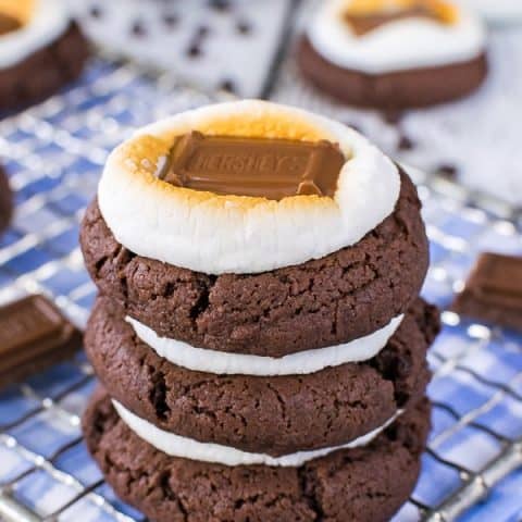 Easy Chocolate Marshmallow Cookies