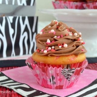 Funfetti Cupcakes Recipe with Nutella Frosting