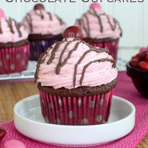 Raspberry Cheesecake Chocolate Cupcakes
