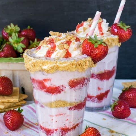 Strawberry Cheesecake Milkshakes