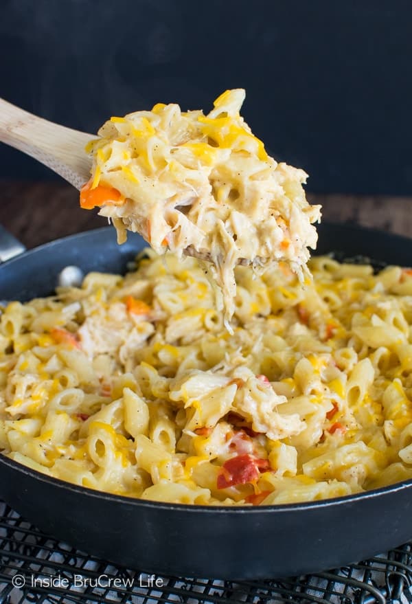 Cheesy Chicken Pasta Skillet Recipe - Inside BruCrew Life