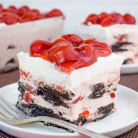 Cherry Oreo Icebox Cake