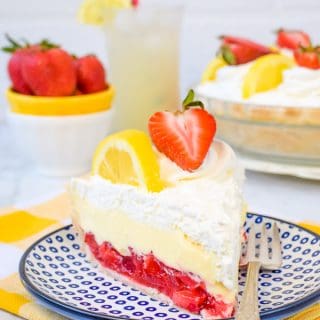 Lemon Cream Strawberry Pie Recipe - Inside BruCrew Life