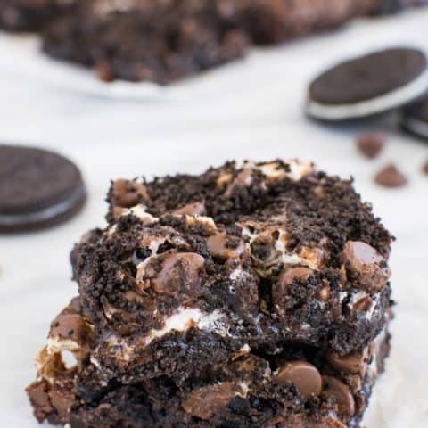 Oreo Marshmallow Brownies recipe