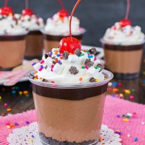 No Bake Triple Chocolate Cheesecake Parfaits - Inside BruCrew Life