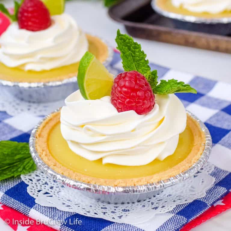 Mini Lemon Cheesecake Pies - Inside BruCrew Life