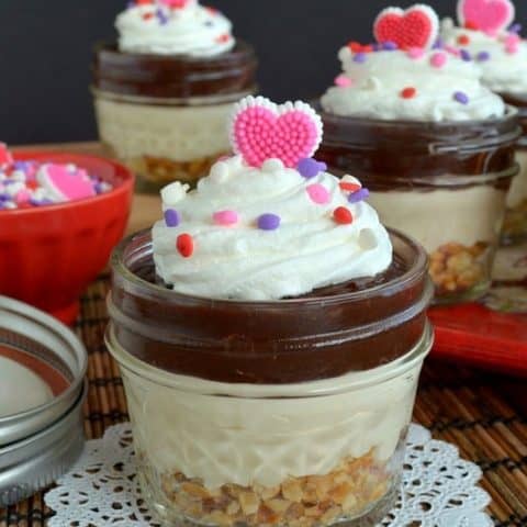 No Bake Caramel Mud Pie Cups