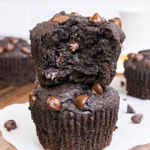 Dark Chocolate Banana Muffins