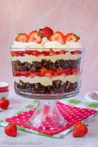 Easy No Bake Neapolitan Cheesecake Trifle - Inside BruCrew Life