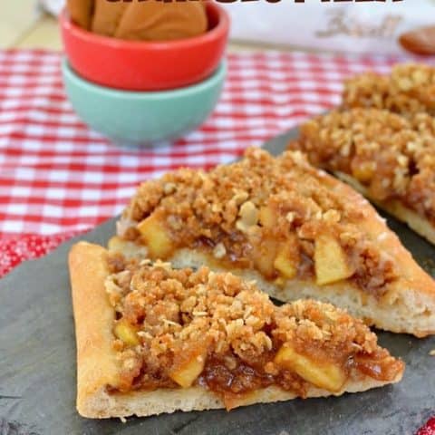 Apple Biscoff Crumble Pizza