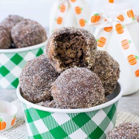 Chocolate Pumpkin Spice Donut Holes