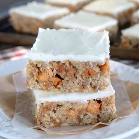 Frosted Butterscotch Zucchini Bars