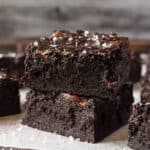 Fudgy Dark Chocolate Zucchini Brownies Recipe - Inside BruCrew Life