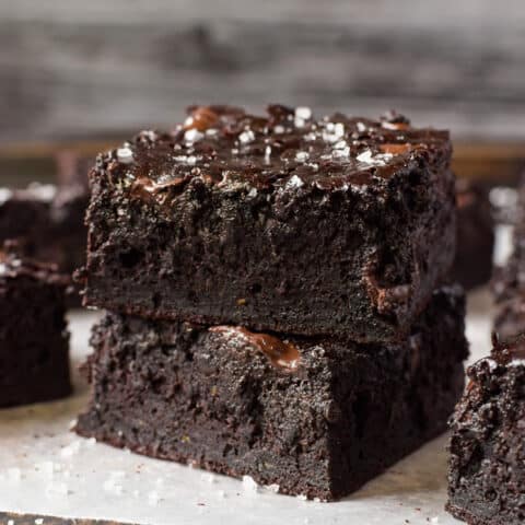 Fudgy Dark Chocolate Zucchini Brownies Recipe