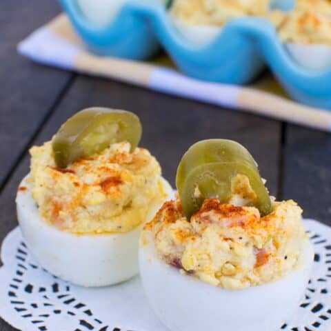 Loaded Bacon Jalapeno Deviled Eggs