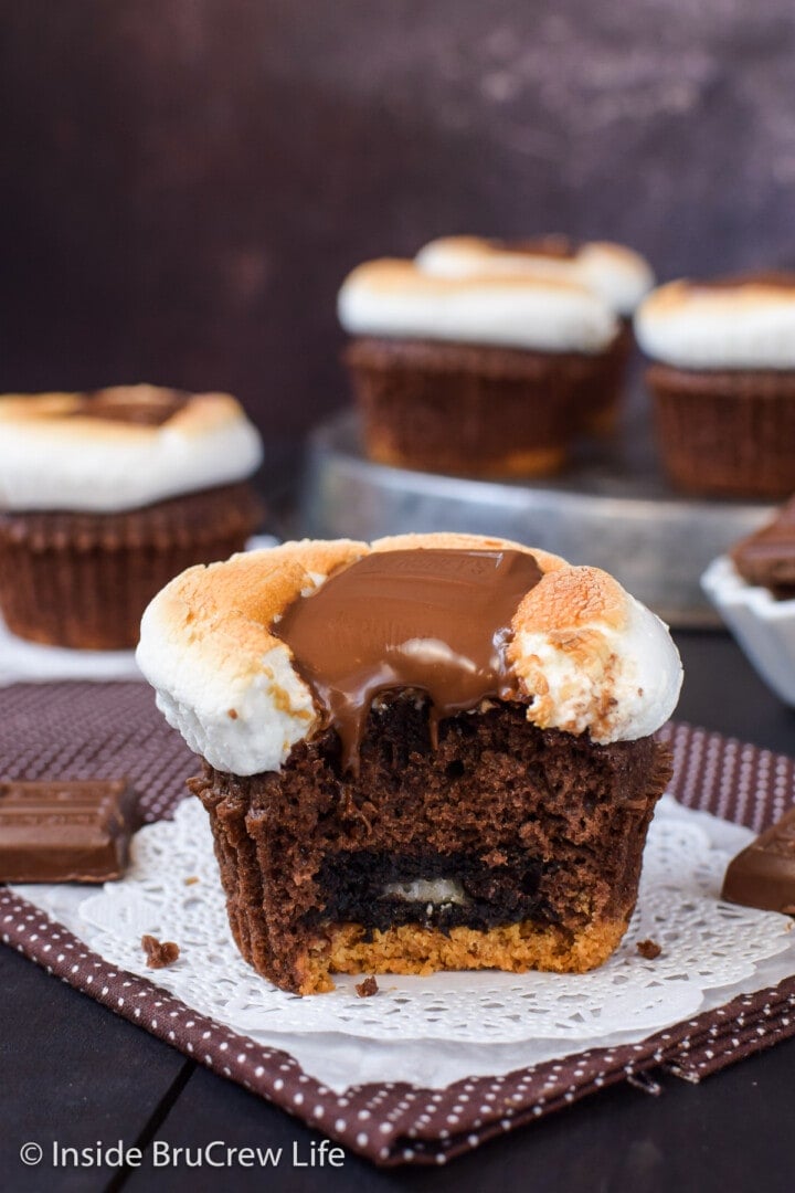 S'mores Brownie Cupcakes - Inside BruCrew Life