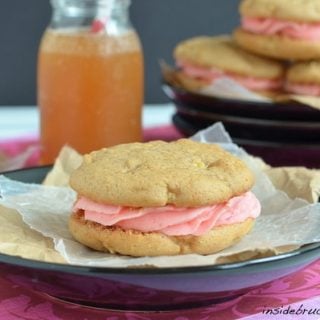 Apple Cider Whoopie Pies with Cinnamon Red Hot Frosting