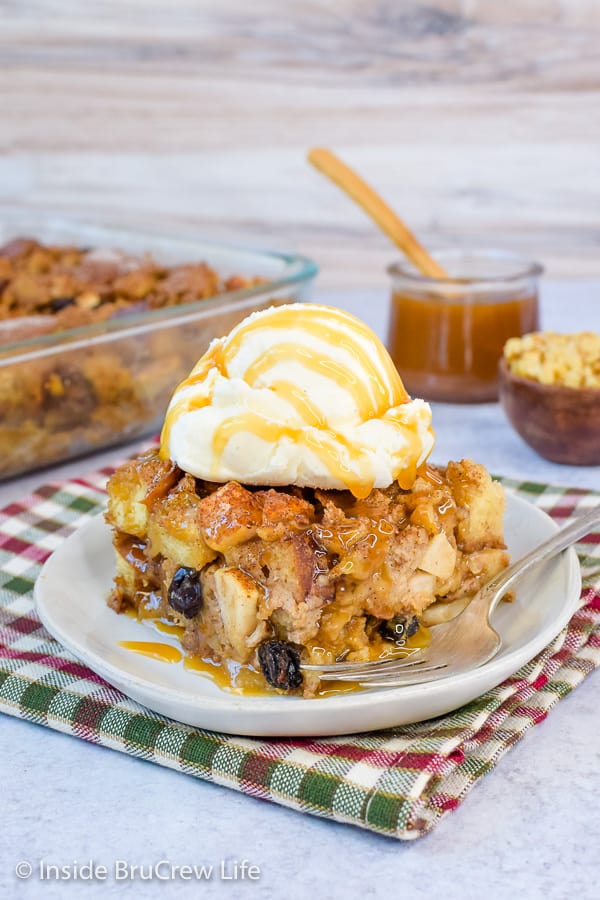 Easy Apple Bread Pudding Recipe Inside BruCrew Life