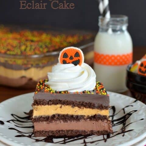 Pumpkin Fudge Eclair Cake