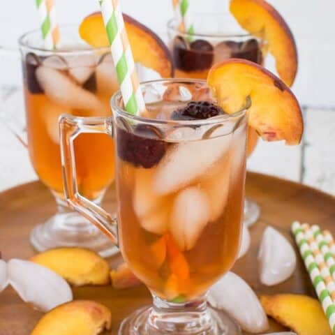 Sparkling Blackberry Peach Tea