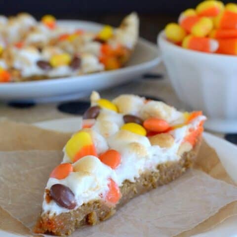 Peanut Butter Candy Corn Pizza