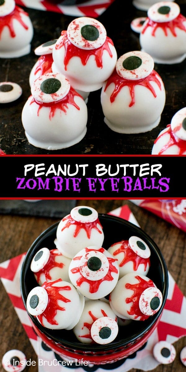 Easy Peanut Butter Halloween Eyeballs Recipe - Inside BruCrew Life