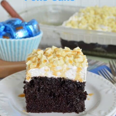 White Chocolate Caramel Poke Cake