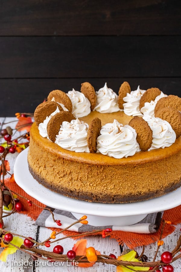 Best Pumpkin Cheesecake Recipe With Gingersnap Crust Inside BruCrew Life   Pumpkin Cheesecake 2 1 