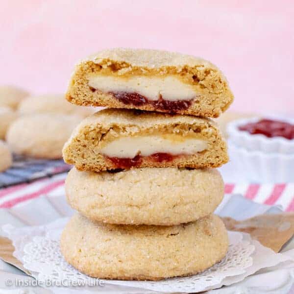 Strawberry Cheesecake Stuffed Sugar Cookies Inside Brucrew Life