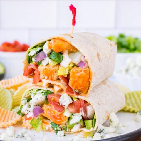 Healthy Buffalo Chicken Wrap Ready In 10 Min Inside Brucrew Life