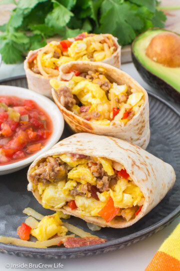 Breakfast Egg Burritos Recipe (Freezer Friendly) - Inside BruCrew Life