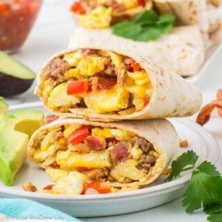 Breakfast Egg Burritos Recipe (Freezer Friendly) - Inside BruCrew Life