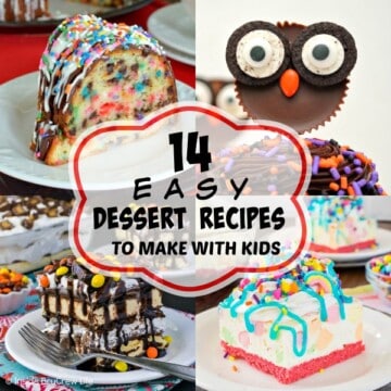 4 dessert pictures with a title text over it