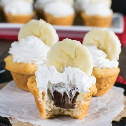 Banana Nutella Crescent Cups