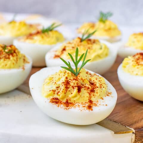 Dill Pickle Deviled Eggs