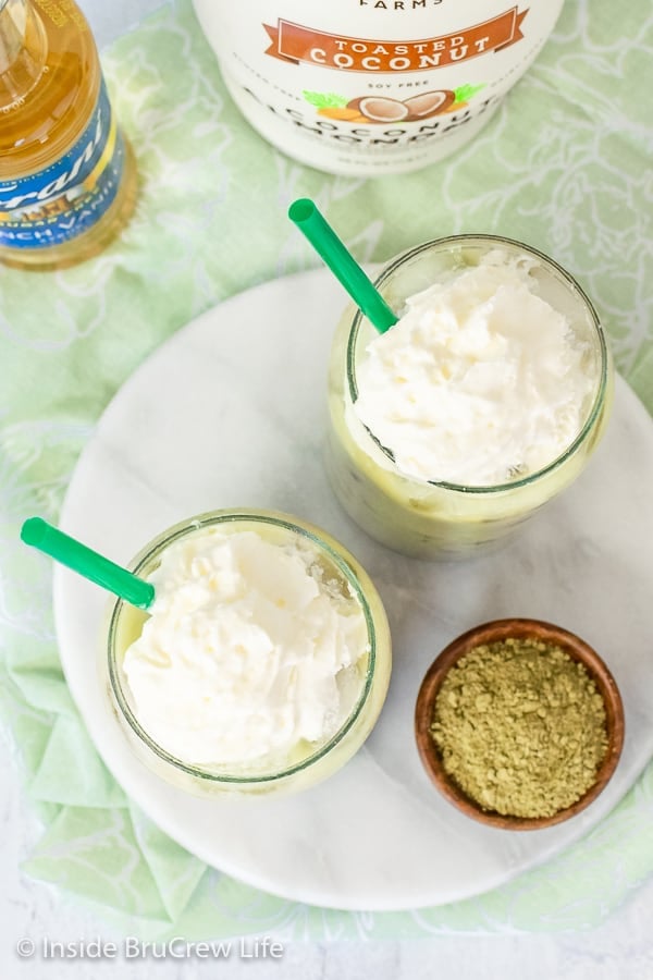 Copycat Starbucks Dairy-Free Iced Matcha Latte - Healthy Little Vittles