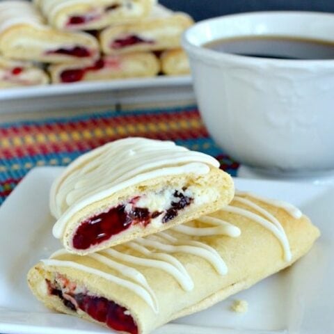 Raspberry Chocolate Chip Cheesecake Rolls