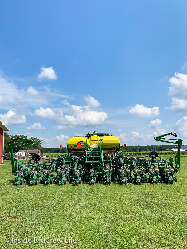 A picture of farm equipment used in sustainable farming