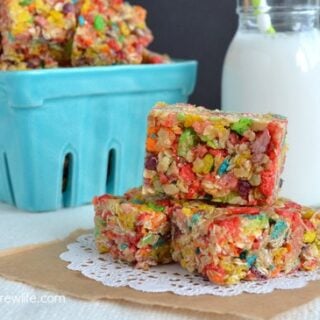 No Bake Fruity Pebbles Granola Bars