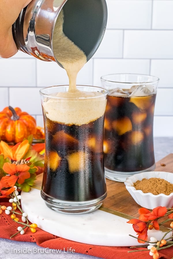 copycat starbucks pumpkin cream cold brew baked bree on pumpkin cream cold brew recipe card