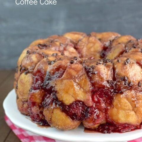 Raspberry Chocolate Chip Pull Apart Coffee Cake