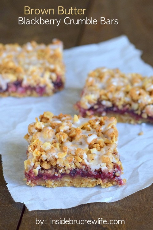 Brown Butter Blackberry Crumble Bars Recipe - Inside BruCrew Life