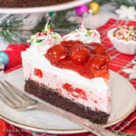 Cherry Mousse Brownie Cake