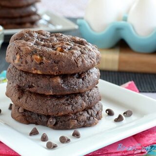 Chocolate Toffee Banana Cookies